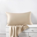 Cheap Beige Silk Pillowcases