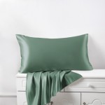 Cheap Celadon Green Silk Pillowcases