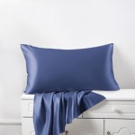 Cheap Dark Blue Silk Pillowcases