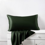 Cheap Hunter Green Silk Pillowcases