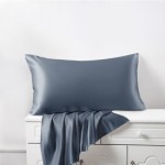 Cheap Misty Blue Silk Pillowcases