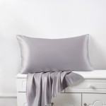 Cheap Silver Silk Pillowcases
