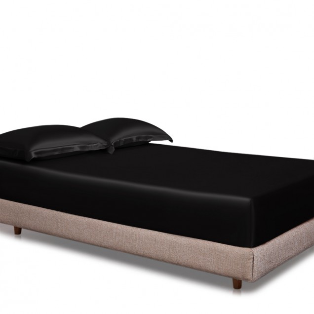 Cheap Black 22 Momme Mulberry Silk Fitted Sheet Cheap Black 22 Momme Mulberry Silk Fitted Sheet