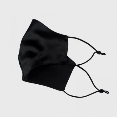 Cheap Black Double-Sided 22 Momme Silk Face Mask