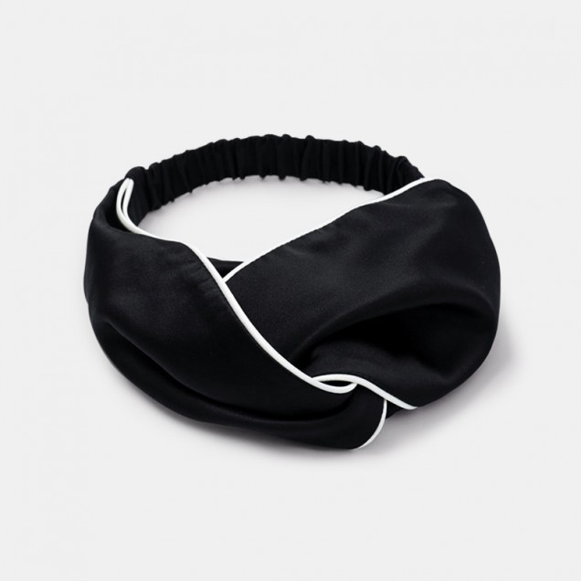 Cheap Black & Ivory Silk Headband Cheap Black & Ivory Silk Headband