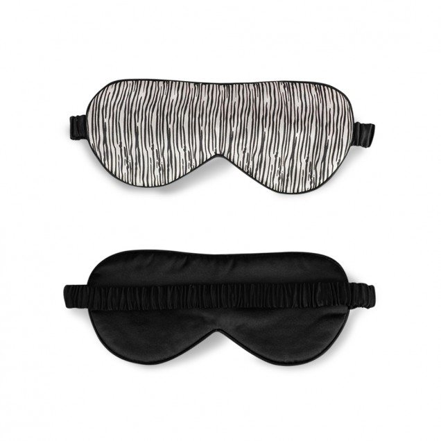 Cheap Black & Silver Silk Sleep Mask Cheap Black & Silver Silk Sleep Mask