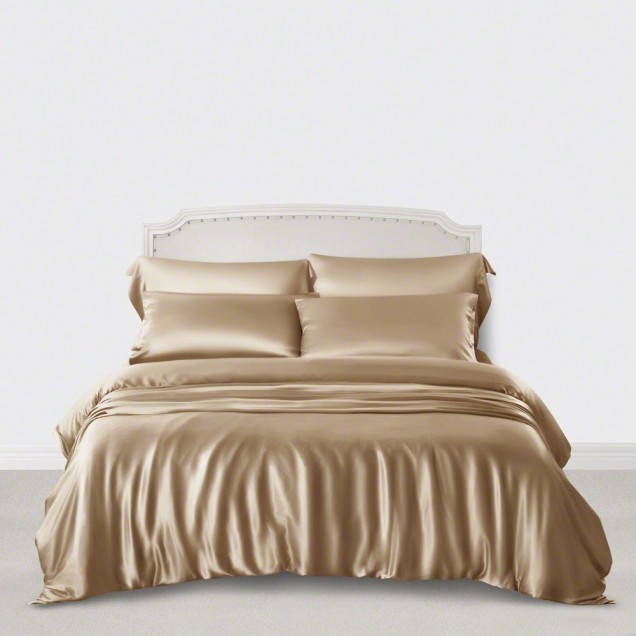 Cheap Cappuccino 3 PCS 22 Momme Mulberry Silk Duvet Cover Set Cheap Cappuccino 3 PCS 22 Momme Mulberry Silk Duvet Cover Set