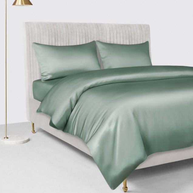 Cheap Celadon Green 22 Momme Mulberry Silk Duvet Cover Cheap Celadon Green 22 Momme Mulberry Silk Duvet Cover