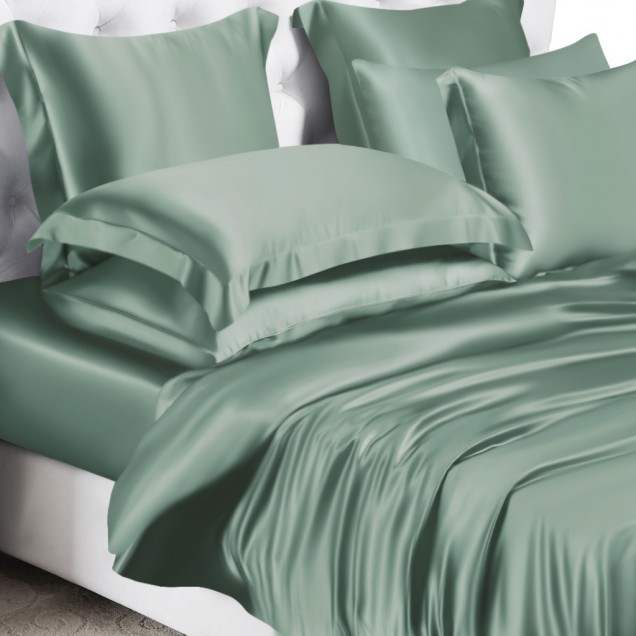 Cheap Celadon Green 22 Momme Mulberry Silk Duvet Cover Cheap Celadon Green 22 Momme Mulberry Silk Duvet Cover