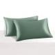 Cheap Celadon Green 22 Momme Mulberry Silk Pillowcase with Hidden Zipper Cheap Celadon Green 22 Momme Mulberry Silk Pillowcase with Hidden Zipper