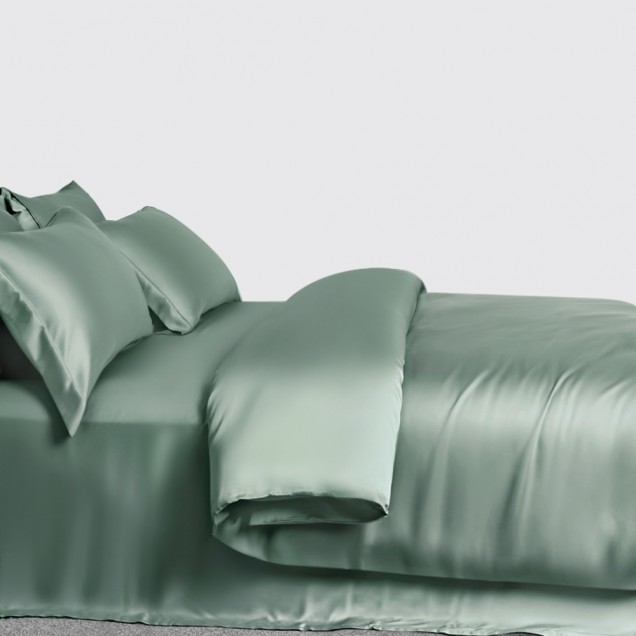 Cheap Celadon Green 3 PCS 22 Momme Mulberry Silk Duvet Cover Set Cheap Celadon Green 3 PCS 22 Momme Mulberry Silk Duvet Cover Set