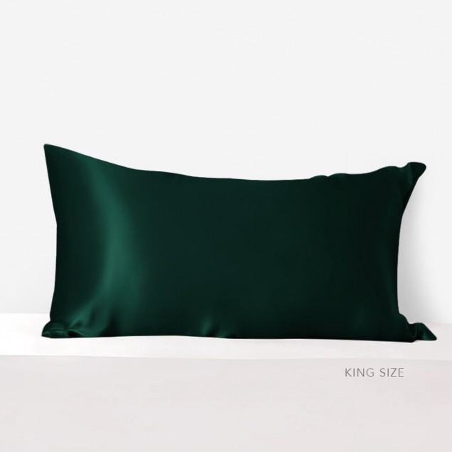 Cheap Dark Green 22 Momme Mulberry Silk Pillowcase with Hidden Zipper Cheap Dark Green 22 Momme Mulberry Silk Pillowcase with Hidden Zipper
