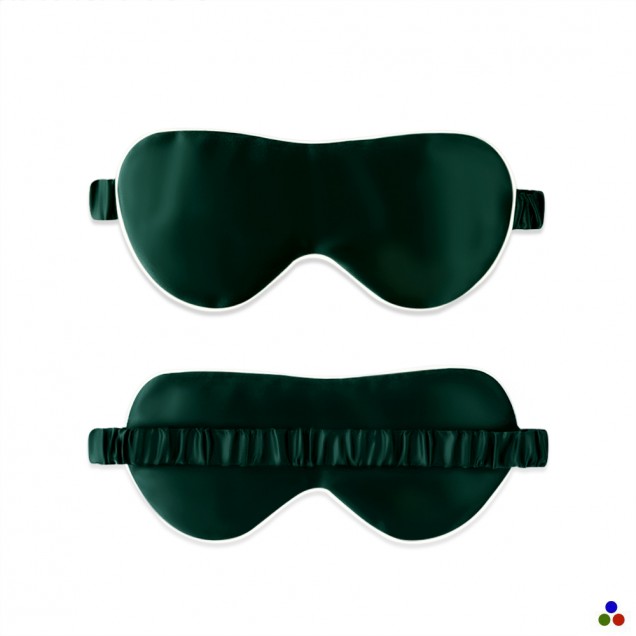 Cheap Dark Green & Ivory Suede Rose Silk Eye Mask Cheap Dark Green & Ivory Suede Rose Silk Eye Mask