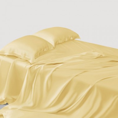 Cheap Gold 22 Momme Mulberry Silk Sheet Set