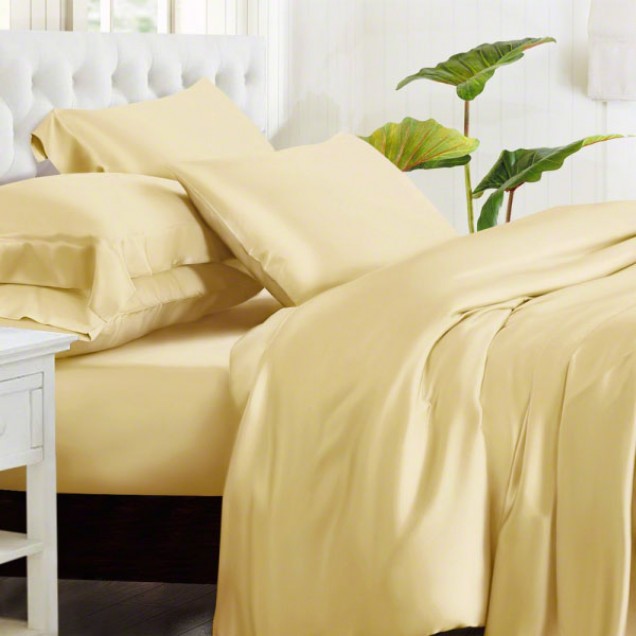 Cheap Gold 3 PCS 22 Momme Mulberry Silk Duvet Cover Set Cheap Gold 3 PCS 22 Momme Mulberry Silk Duvet Cover Set