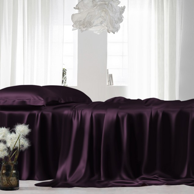 Cheap Grape 22 Momme Mulberry Silk Flat Sheet Cheap Grape 22 Momme Mulberry Silk Flat Sheet