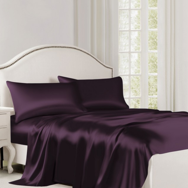 Cheap Grape 22 Momme Mulberry Silk Flat Sheet Cheap Grape 22 Momme Mulberry Silk Flat Sheet