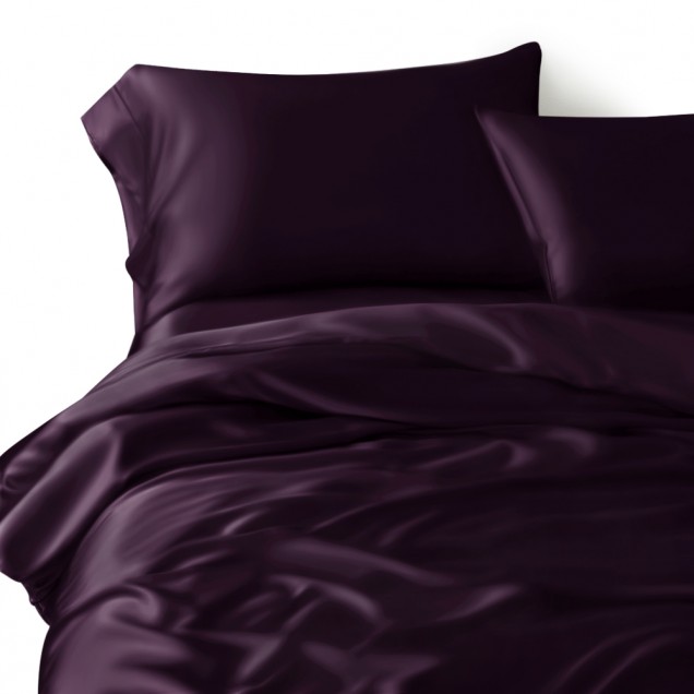 Cheap Grape 3 PCS 22 Momme Mulberry Silk Duvet Cover Set Cheap Grape 3 PCS 22 Momme Mulberry Silk Duvet Cover Set
