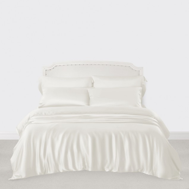 Cheap Ivory 3 PCS 22 Momme Mulberry Silk Duvet Cover Set Cheap Ivory 3 PCS 22 Momme Mulberry Silk Duvet Cover Set