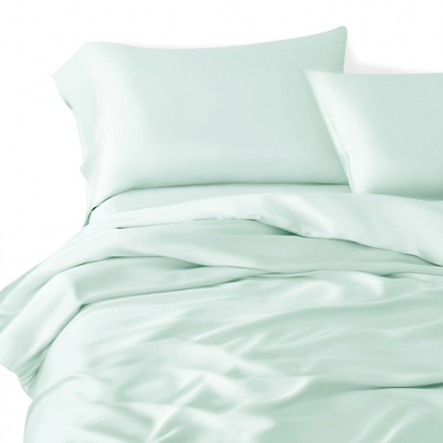 Cheap Light Cyan 22 Momme Mulberry Silk Duvet Cover Cheap Light Cyan 22 Momme Mulberry Silk Duvet Cover