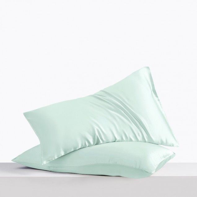 Cheap Light Cyan Envelope 22 Momme Mulberry Silk Pillowcase Cheap Light Cyan Envelope 22 Momme Mulberry Silk Pillowcase