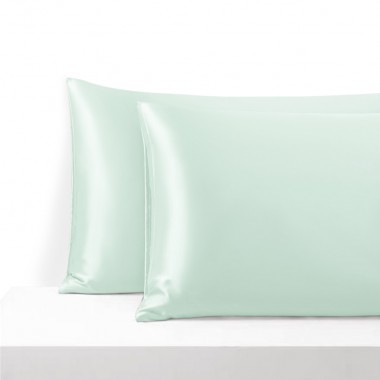 Cheap Light Cyan Envelope 22 Momme Mulberry Silk Pillowcase