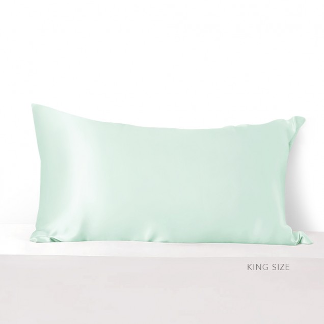 Cheap Light Cyan 22 Momme Mulberry Silk Pillowcase with Hidden Zipper Cheap Light Cyan 22 Momme Mulberry Silk Pillowcase with Hidden Zipper