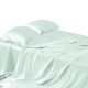 Cheap Light Cyan 22 Momme Mulberry Silk Sheet Set