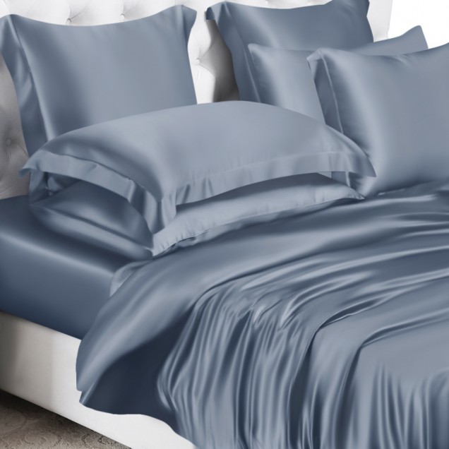 Cheap Misty Blue 22 Momme Mulberry Silk Duvet Cover Cheap Misty Blue 22 Momme Mulberry Silk Duvet Cover
