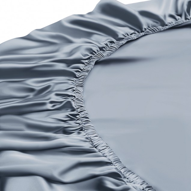 Cheap Misty Blue 22 Momme Mulberry Silk Fitted Sheet Cheap Misty Blue 22 Momme Mulberry Silk Fitted Sheet