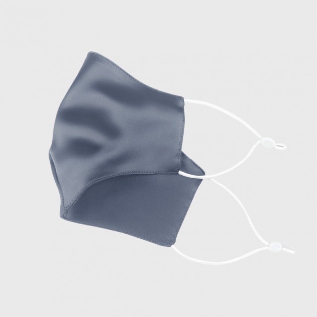 Cheap Misty Blue & White Double-Sided 22 Momme Silk Face Mask Cheap Misty Blue & White Double-Sided 22 Momme Silk Face Mask