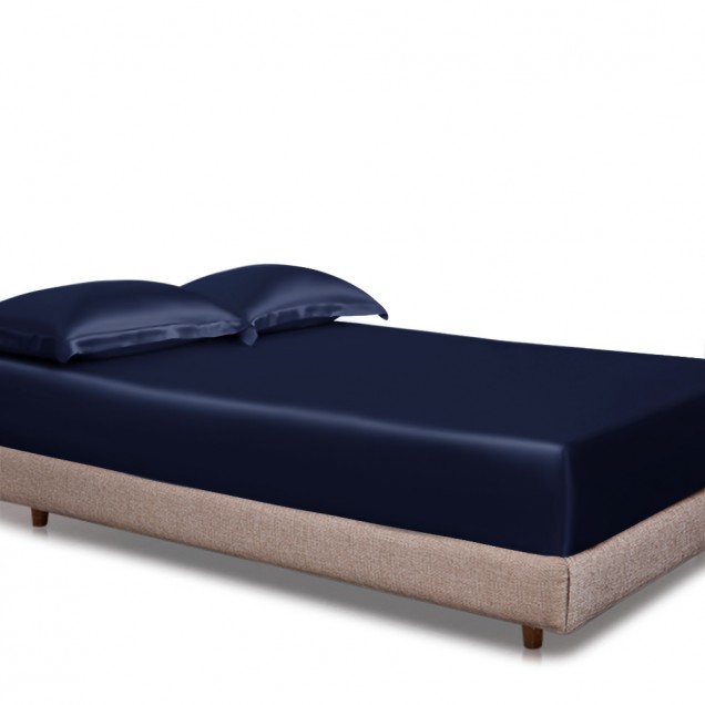 Cheap Navy 22 Momme Mulberry Silk Fitted Sheet Cheap Navy 22 Momme Mulberry Silk Fitted Sheet