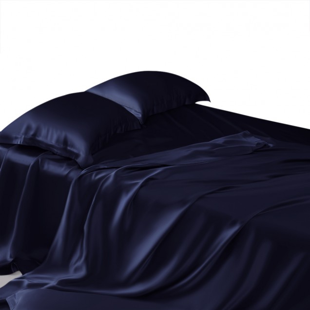 Cheap Navy 22 Momme Mulberry Silk Flat Sheet Cheap Navy 22 Momme Mulberry Silk Flat Sheet