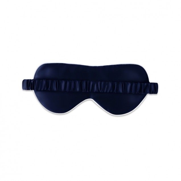 Cheap Navy & Ivory Suede Rose Silk Eye Mask Cheap Navy & Ivory Suede Rose Silk Eye Mask