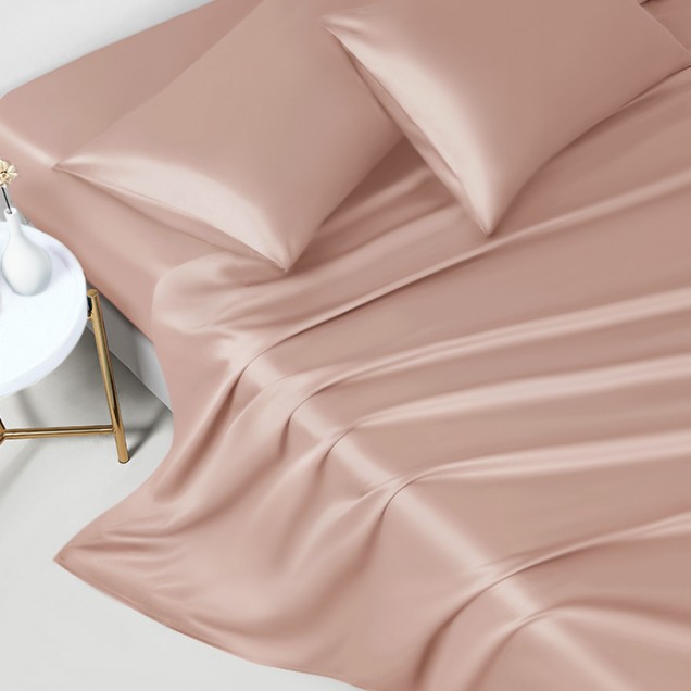 Cheap Pearl Pink 22 Momme Mulberry Silk Flat Sheet Cheap Pearl Pink 22 Momme Mulberry Silk Flat Sheet
