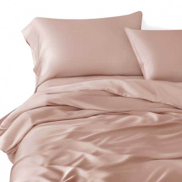 Cheap Pearl Pink 3 PCS 22 Momme Mulberry Silk Duvet Cover Set Cheap Pearl Pink 3 PCS 22 Momme Mulberry Silk Duvet Cover Set