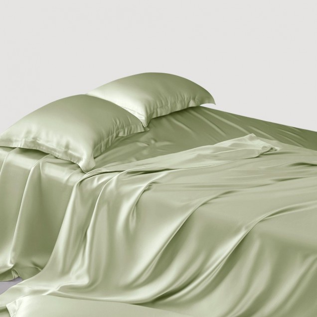 Cheap Sage Green 22 Momme Mulberry Silk Flat Sheet Cheap Sage Green 22 Momme Mulberry Silk Flat Sheet
