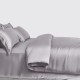Cheap Silver 3 PCS 22 Momme Mulberry Silk Duvet Cover Set Cheap Silver 3 PCS 22 Momme Mulberry Silk Duvet Cover Set