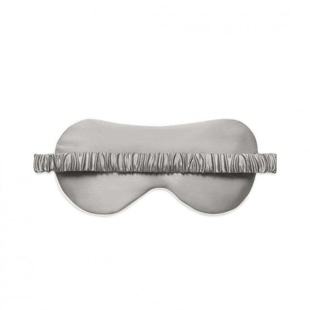 Cheap Silver & Ivory Suede Rose Silk Eye Mask Cheap Silver & Ivory Suede Rose Silk Eye Mask