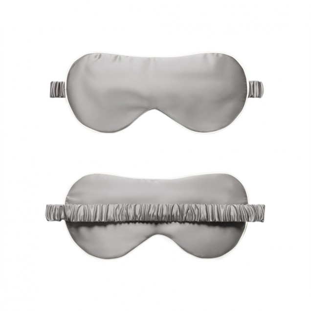 Cheap Silver & Ivory Suede Rose Silk Eye Mask Cheap Silver & Ivory Suede Rose Silk Eye Mask
