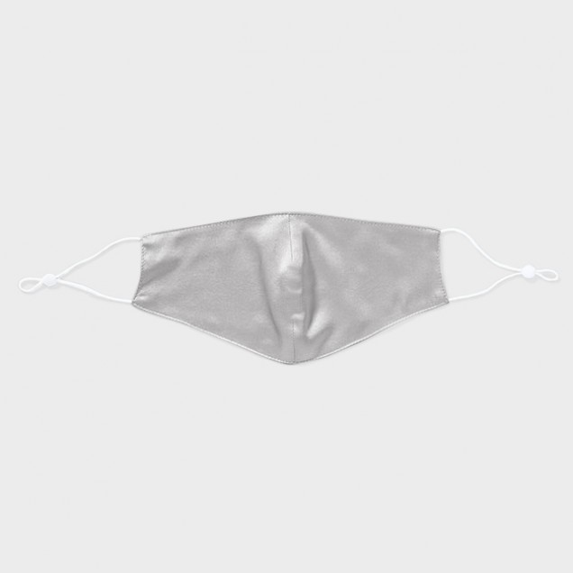 Cheap Silver & White Double-Sided 22 Momme Silk Face Mask Cheap Silver & White Double-Sided 22 Momme Silk Face Mask