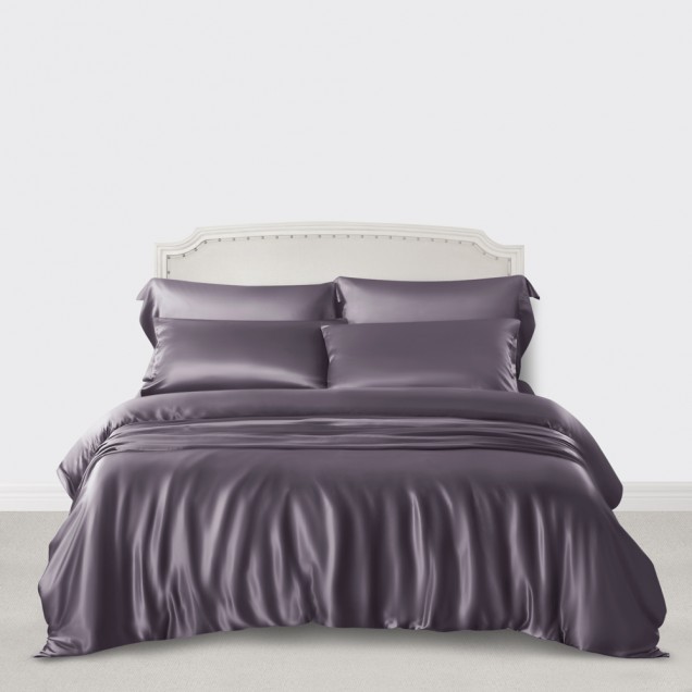 Cheap Slate Gray 3 PCS 22 Momme Mulberry Silk Duvet Cover Set Cheap Slate Gray 3 PCS 22 Momme Mulberry Silk Duvet Cover Set