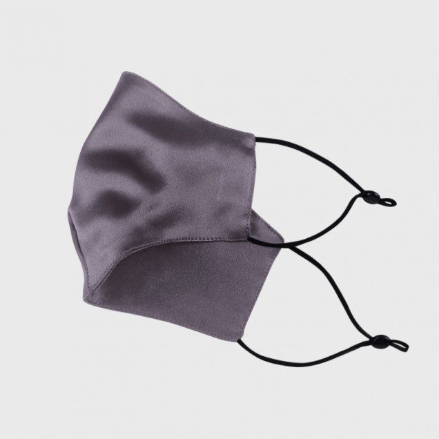 Cheap Slate Gray & Black Double-Sided 22 Momme Silk Face Mask Cheap Slate Gray & Black Double-Sided 22 Momme Silk Face Mask