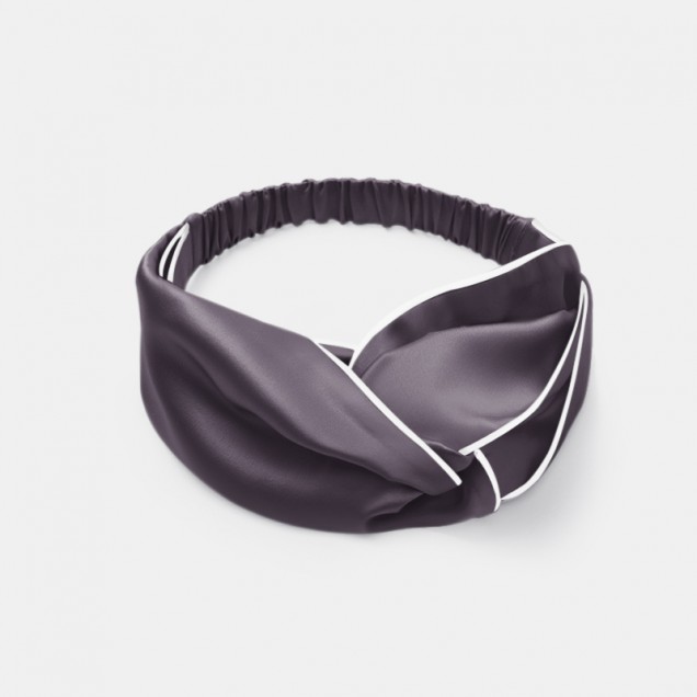 Cheap Slate Gray & Ivory Silk Headband Cheap Slate Gray & Ivory Silk Headband