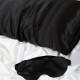 Cheap Two Piece Silk Gift Set Black Pillowcase & Eye Mask Cheap Two Piece Silk Gift Set Black Pillowcase & Eye Mask