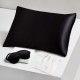 Cheap Two Piece Silk Gift Set Black Pillowcase & Eye Mask Cheap Two Piece Silk Gift Set Black Pillowcase & Eye Mask