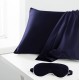Cheap Two Piece Silk Gift Set Navy Pillowcase & Eye Mask Cheap Two Piece Silk Gift Set Navy Pillowcase & Eye Mask