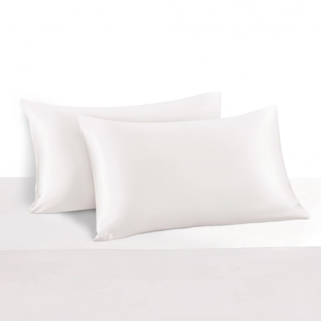 Cheap White 22 Momme Mulberry Silk Pillowcase with Hidden Zipper Cheap White 22 Momme Mulberry Silk Pillowcase with Hidden Zipper