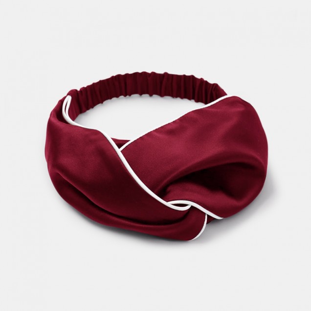 Cheap Wine & Ivory Silk Headband Cheap Wine & Ivory Silk Headband